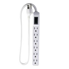 G-16103min Go Green Power Inc. 6-outlet Mini Surge Protector 90 Joules 2 Ft Milk White