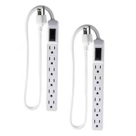 Gogreen Power 313043973959 G-16103min-2 2 Ft. 14/3 6 Outlet Indoor Surge Protector White