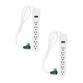 Gogreen Power 313100478496 G-16103ms-2 2.5 Ft. 14/3 6 Outlet Indoor Surge Protector White