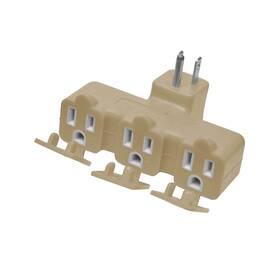 Gg-03431be Gogreen Power Incorporated 815333017379 3 Outlet Tri Tap Adapter With Covers Beige -