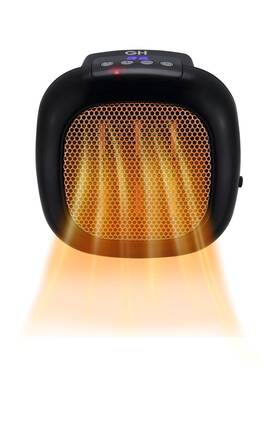 Good Housekeeping 877697004556 Digital Ceramic 750-watt Wall Outlet Plug-in Space Heater By Black