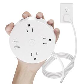 Gotmar 767552926454 Surge Protector Power Strip With 20w Usb-c Fast Charging And 5ft Extension Cord