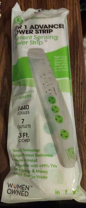 Greenlite 635279490162 Tier 1 Advanced Power Strip 7 Outlets 3ft. Brand New