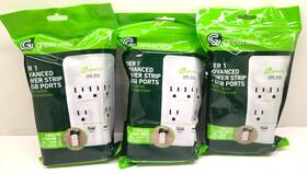 Greenlite 635279492210 3x Tier 1 Advanced Power Strip Usb Ports 5 Outlets A C New