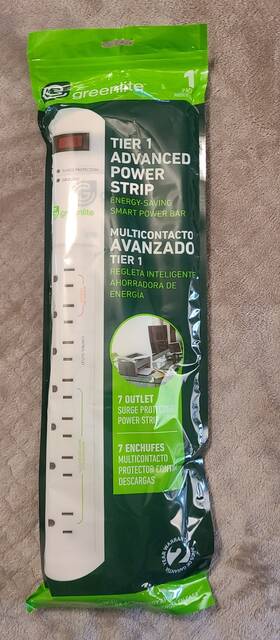 Greenlite 635279492289 Tier 1 Advanced 7 Outlet Power Strip Energy Saving Smart Surge Grnd