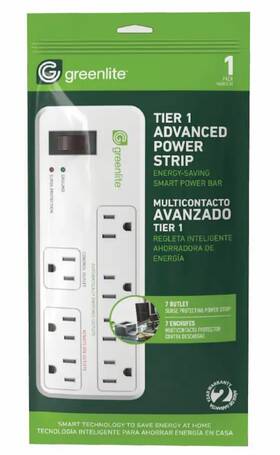 Greenlite Aps/t107m15a/i03 Tier 1 Advanced Power Strip Surge Protector 7 Outlets 3ft White 1800w