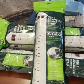 Greenlite Aps7101 7-outlet Surge Protector Power Strip 3 Ft Resettable 900j