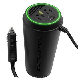 Group Intellect Power Technology Limited 027005905000 Powercup-xpd Car Inverter - 200/260w 2 Ac Sockets Usb Ports Usb-c Pd3 At