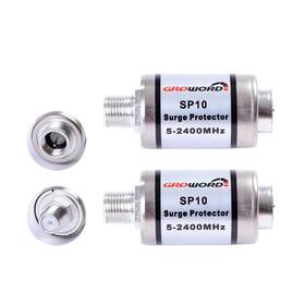 Gr01004 Groword Coaxial Surge Lightning Protector For Tv Antenna Sp-10 2 Pcs