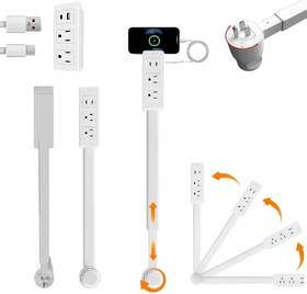 Guangzhouhangkuanguojimaoyiyouxiangongsi 313104421450 Electrical Outlet Extender Features Usb-a Usb-c 2 Ac Outlets Wall Power Socket E