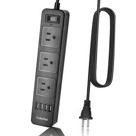 Gutedeal 192188321579 10ft 2 Prong Power Strip Usb With Extension Long Cord 3-ou