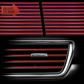 Hadwoer 747986488803 20pcs Car Auto Air Conditioner Vent Outlet Trim Strip Diy Decoration C