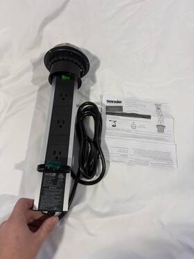 822.82.330 Hafele Sensiopod Vertical Pull Out Powerdock -hidden Power Strip