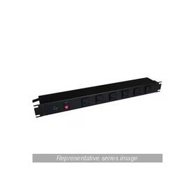1582h6a1sbk Hammond Power Strip Surge Rack Mounted 5-15r 5-15p 6 Ft. Black