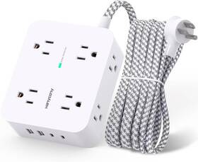 Hanycony 313023836816 Surge Protector Power Strip - 8 Outlets With 4 Usb 2 C Charging Ports Mul