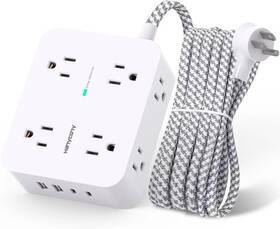 Beh206 Hanycony Surge Protector Power Strip - 8 Outlets 4 Usb 2 C Charging Ports