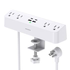 Hn4wp30t Hanycony Desk Clamp Power Strip With Pd30w Usb-c 5ft Extension Cord Edge Mount