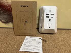 Hn5w4t Hanycony Outlet Extender Multi Plug Usb Wall Charger Surge Protector Hn5w