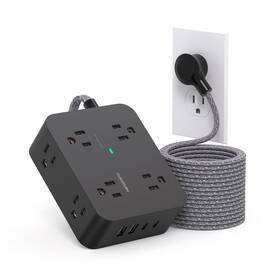 Hn8u5wc2t Hanycony Extension Cord 25 Ft Surge Protector Power Strip With 8 Outlets 4 Usb Ports