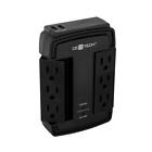 Hdc600wsu Ce Tech Swivel Wall Tap Surge Protector Black 649532617609