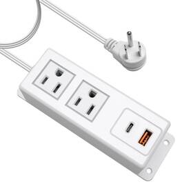 Hdctek 665878339449 Multiple Plug Outlet With Usb C 20w Wall Mounted Power Strip Under Desk Mountabl