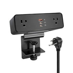 100w Hdctek 665878339579 Desk Clamp Power Strip Usb C Desktop Edge Mount Fast Charge Station 3 P