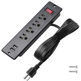 Hdctek 741844031392 Mountable Power Strip Recessed With Usb 4 Outlet 2 Multiple In