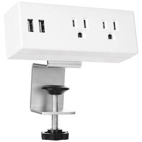 Hdctek 741844038308 Desk Edge Power Strip With Usb Ports Desktop Clamp Outlets Mountable Under