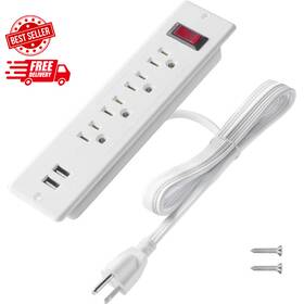 Wsf-01 Hdctek Mountable Power Strip Recessed With Usb 4 Outlet 2 Multiple Prot