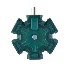 Hdx 726084595323 5 Outlets Power Hub Green