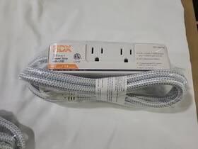 Hdx 818897011692 1 New 5ft 8-in-1 Braided Power Strip With Usb-a And Usb-c Ports 2.4a