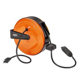 Em-rel-300n-hdx Hdx 16 Gauge Self Retracting Cord Reel 3 Outlets