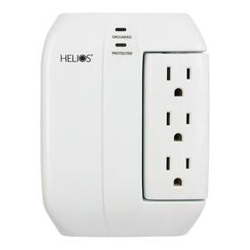 As-hp-5r Helios 5-outlet Wall Tap Surge Protector With 2 Usb Charging Ports