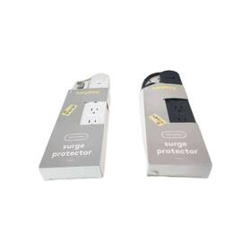 Heyday 058219790014 Surge Protector 6 Outlet 3 Ft Lot Of 2 White/black By New