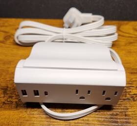 Hezi Hz-ss2ac2a1c Power Strip 2 Outlets Usb-a Usb-c Surge Protection 1500w White