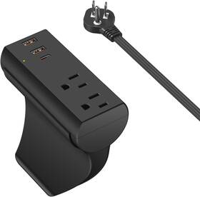 Jn02-02-15 Hezi Etl Listed. Couch Charging Station Sofa Outlet With 2 Ac 10 Ft Black