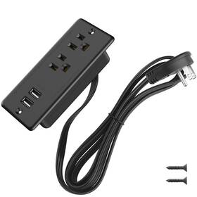 Hhsoet 190372905871 Recessed Power Strip Flat Plug Desk Outlet With Usb Etl Listed Conference O