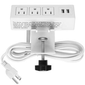 Hhsoet 681413057081 Desk Clamp Power Strip Desktop Outlet Mount With 2 Usb Ports 3
