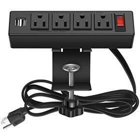 Hhsoet 681413057142 Desk Clamp Power Strip Desktop Outlet Mount With 2 Usb Ports 4