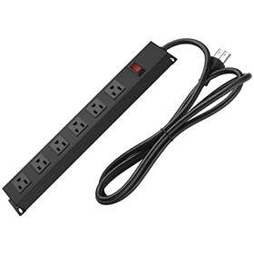 Hhsoet 797805903161 Metal Wall Mount Power Strip Mountable Outlet With 6 Ac Outlets Aluminum