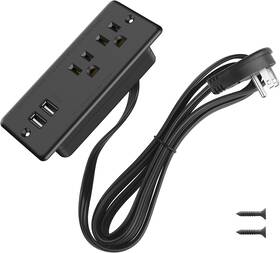 I012 Hhsoet Recessed Power Strip Flat Plug Desk Outlet With Usb Etl Listed Conference Outl