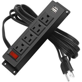 4por Hhxh 738627970207 Wall Mount Power Strip With 4 Outlet Mountable 2 Usb Ports
