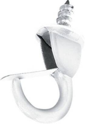 122244 Hillman Fasteners 10 Pack Safety Hook White 1.25- Inch 3-pk