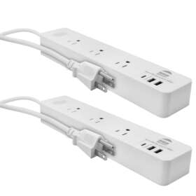 Himalayan Glow 840162318083 Wbm Extension Cord Socket 5.9 Ft Surge Protector Power Strip With 2 Usb Ports