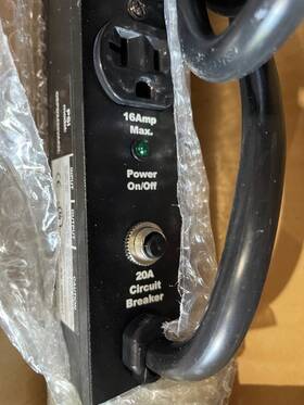 Dp1n622420mt Hoffman Power Strip 24 Outlet L5-20p Plug With Built In Circuit Breaker