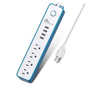 4328419850 Holdtec Onsmart Usb Surge Protector Power Strip 4 Multi Outlets With Blue