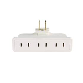 Honglin Electronic Tech Co. Ltd. 744110926675 Hyper Tough 3-outlet White Swivel Adapter 15 Amps