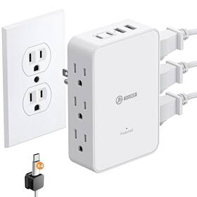 Cc-6a2u2c-us Honizer Outlet Splitter With 6 Ac Side Outlets Flat Wall Extender Pd 20w