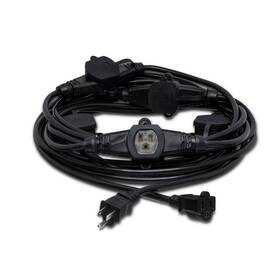 Pdx-225 Hosa Power Distribution Cord 3 X Nema 5-15r To 5-15p 12 Awg 25 Ft
