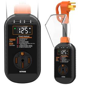 Hotrose 781111277009 Smart Waterproof 50 Amp Rv Surge Protector With Circuit Analyzer Led 12000 Joules